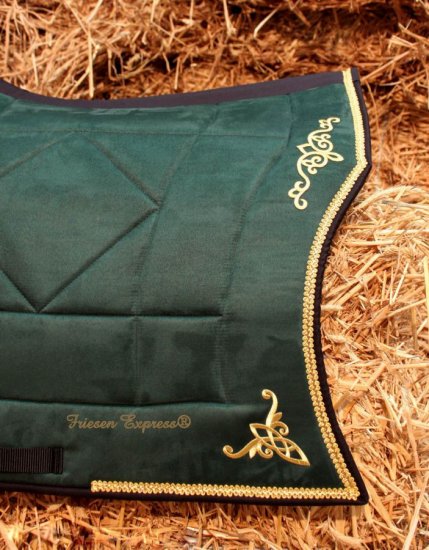 (Bild für) Barockschabracke DEMI-LUNE "green" - zum Schließen ins Bild klicken