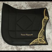 (Bild für) Barockschabracke "DEMI LUNE" Black-Gold