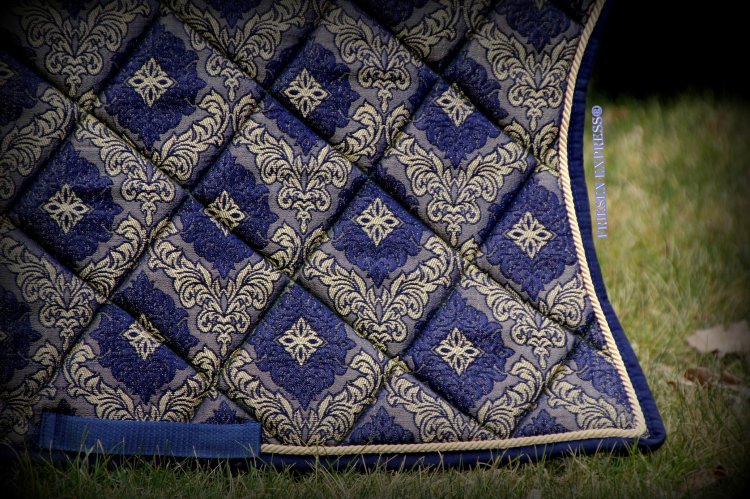 (Bild für) Barockschabracke "DEMI LUNE" lagon bleu - zum Schließen ins Bild klicken