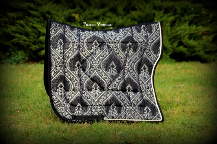 (Bild für) Barockschabracke "DEMI LUNE" Silber&Black - zum Schließen ins Bild klicken