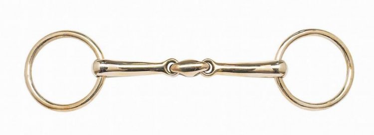 (Bild für) Unterlegtrense Gold doppelt gebrochen - zum Schließen ins Bild klicken